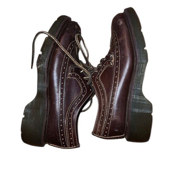 Dr. Martens Brown Vintage Leather Wingtip Oxford Shoes Size 7 - Picture 5 of 8